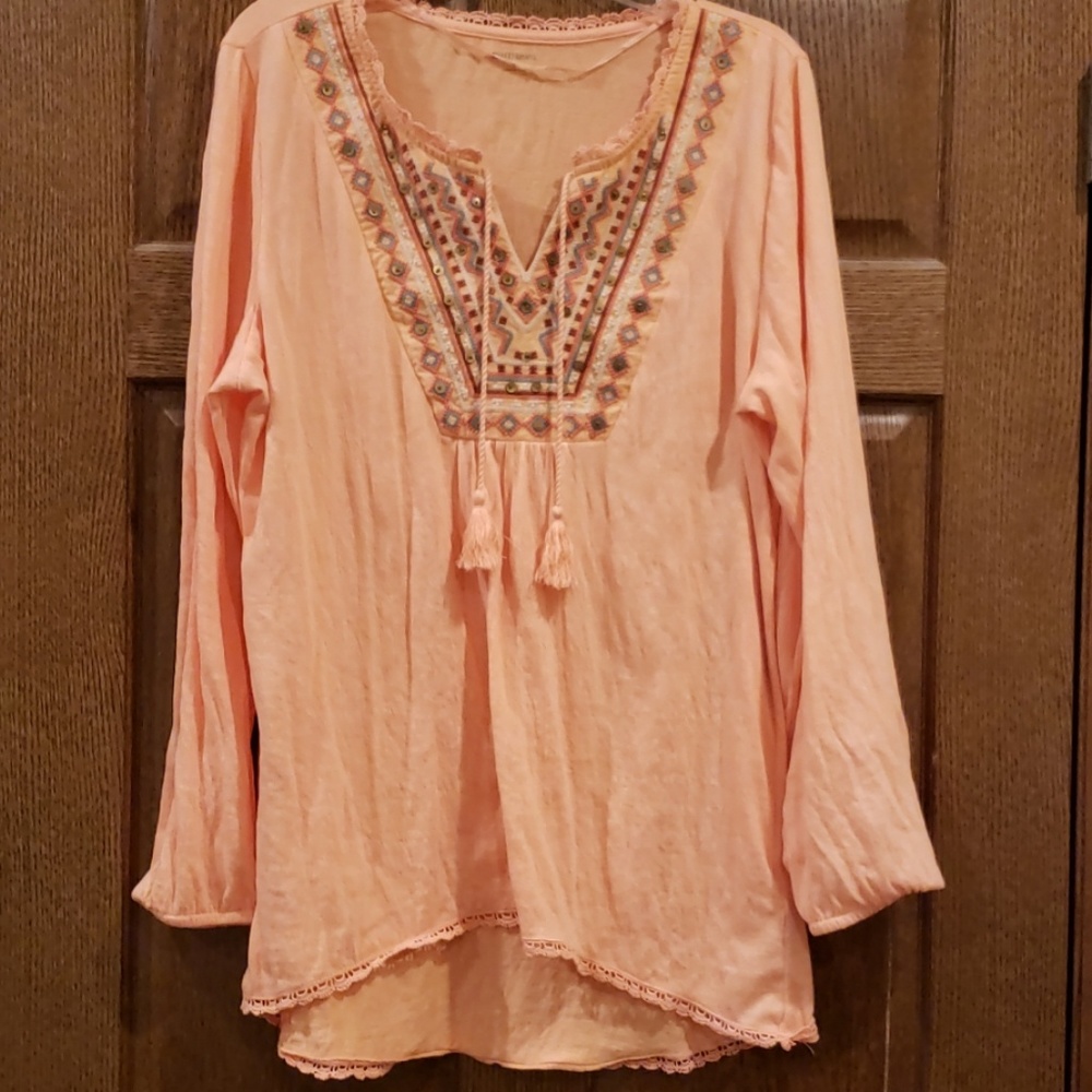 Peach Aztec Tunic